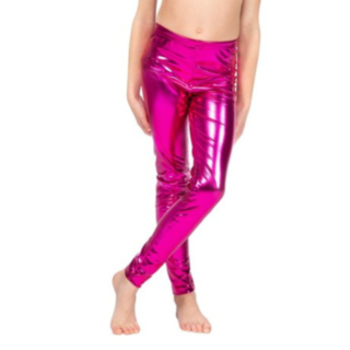 Pinkit Metallinhohtoiset Lasten Leggingsit