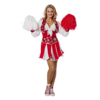 Punavalkoinen Cheerleader Mekkoasu