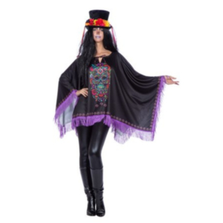 Violetti Kuolleiden Päivän Poncho