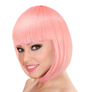 Page-peruukki vaaleanpunainen