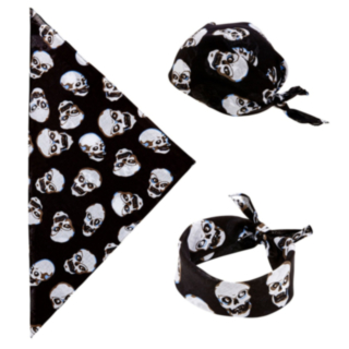 Bandana pääkalloilla musta