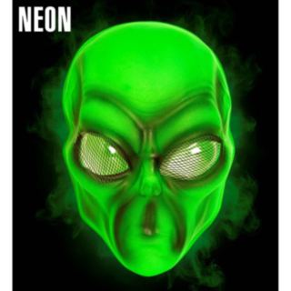 Neon Alien -naamio vihreä