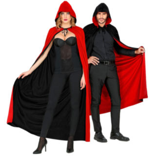 Käännettävä vampyyriviitta hupulla