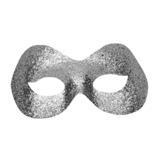Glitter-silmänaamio hopea