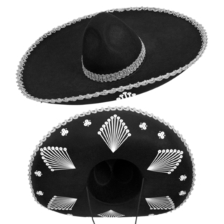 Mariachi Sombrero Musta