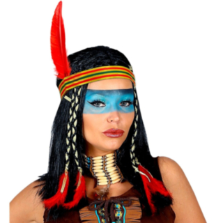 Cheyenne-intiaaniperuukki musta
