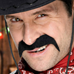 Cowboy Viikset Musta