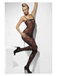 Läpinäkyvä Ruudullinen Bodystocking