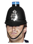 Poliisin kypärä valolla