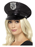 Paljettinen poliisin hattu