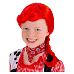 Cowgirl Lastenperuukki Punainen