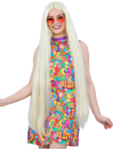 Ekstra Pitkä Hippiperuukki Blondi