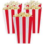 Raidalliset Popcorn Laatikot Punainen