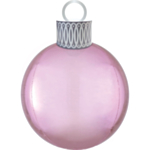 Pastellinpinkki joulukoriste-foliopallo