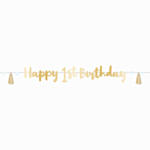 Happy 1st Birthday Kirjainnauha Vaaleansininen