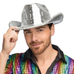 Hopeinen discocowboyhattu