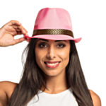 Gangsteri Fedora Vaaleanpunainen