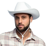 Rodeo Cowboy Hattu Valkoinen