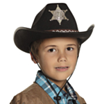Lasten Cowboyhattu Musta