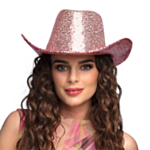 Kimaltava Cowboyhattu Vaaleanpunainen