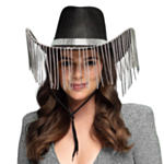 Cowboyhattu Helmillä Hopea