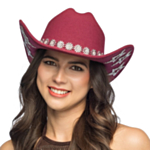 Tähtikukka-cowboyhattu, tummanpunainen