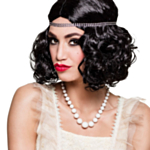 1920-luvun Flapper Helmikaulakoru Valkoinen