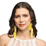 Keltaiset boho-höyhenkorvakorut