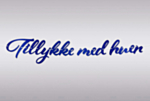 Sininen Tillykke Med Huen Kirjainnauha