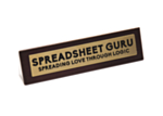 Pöytäkyltti Spreadsheet Guru