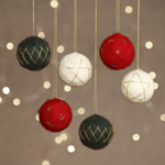 Huopaiset joulupallot, DIY