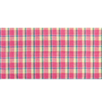 Ruudullinen Pellavaliina Fuksia