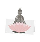Lootus Buddha Paikkakortit Harmaa