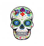 Day Of The Dead Kylpyhuoneen Matto Valkoinen