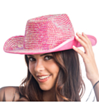 Kimalle Cowboyhattu Vaaleanpunainen