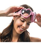 Sydän Bilelasit Goggles Vaaleanpunainen