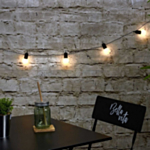 LED Aurinkokenno Valoketju Valkoinen