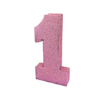 Glitter Numero 1 Vaaleanpunainen