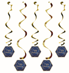 Happy Birthday Kierrekoristeet Navy Gold Geode