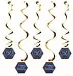 50-vuotisjuhlien Kierrekoristeet Navy Gold Geode