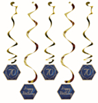 70-vuotisjuhlien Kierrekoristeet Navy Gold Geode