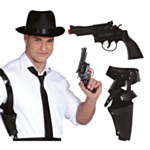 Gangsteri Leikki pyssy Olkakotelolla