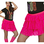 80-luvun Pitsihame Neonpinkki