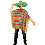 Meksikolainen Poncho Monivärinen