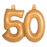 Puhallettavat Numerot 50 Kulta