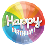 Happy Birthday Folioilmapallo Monivärinen