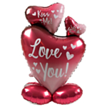 I Love You Seisova Sydän Folioilmapallo