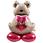 I Love You Nallekarhu Seisova Folioilmapallo