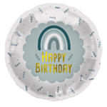 Happy Birthday Foliopallo Sateenkaari Sininen