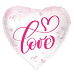 Love Folioilmapallo Pinkki/Valkoinen